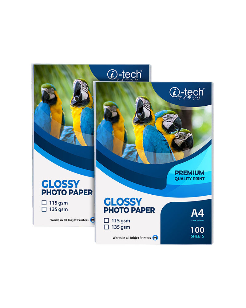 i-Tech Glossy Photo Paper Premium Quality (115gsm/135gsm)i-Tech Glossy Photo Paper Premium Quality (115gsm/135gsm)